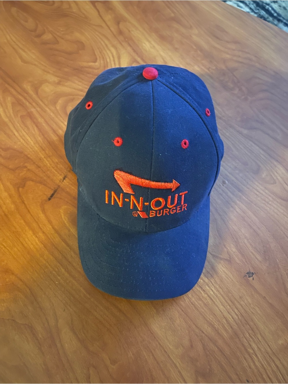 In-N-Out Burger Navy Baseball Cap with Red Logo
